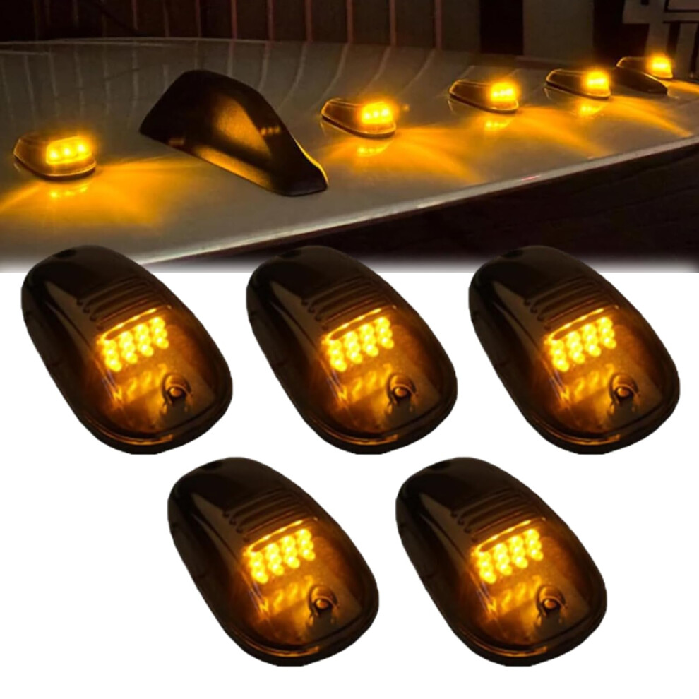 Solar Powered Wireless Nodrill Cab Lights For Trucks With Bright 3Led Design, 5 Pcs 9455672782203