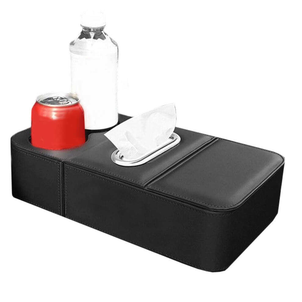 Car Center Console Organizer With Cup Holders And Tissue Dispenser, Multicompartment Storage For Cars, Trucks, Suvs 9053599109457