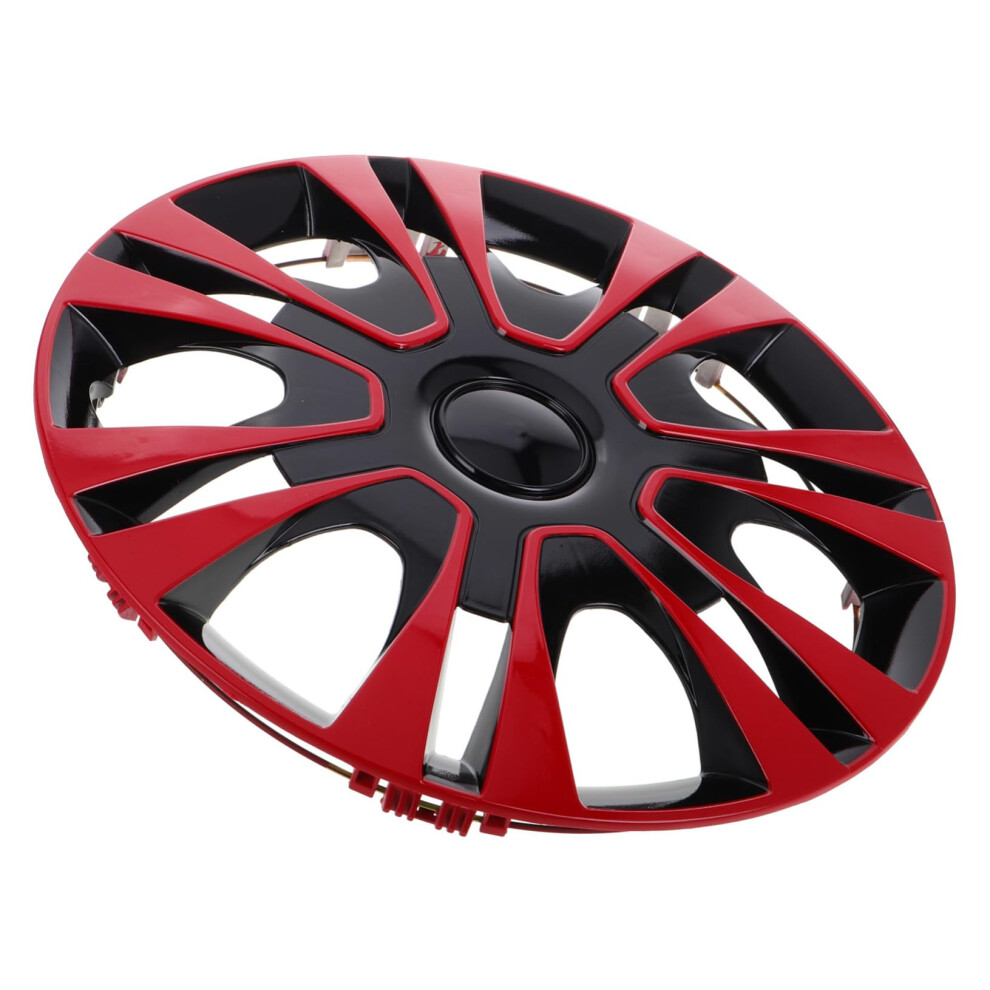 13 Inch Universal Car Wheel Covers Stylish Hubcaps Quick Install Splash Protection Red 9053599109532