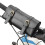 Motorcycle Tool Bag PU Leather Handlebar Roll Bag Universal Fork Saddlebag with Quick Buckle Closure 1