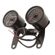 Universal 2 in 1 Motorcycle Speedometer and Tachometer LED Backlit Gauge Cluster Precision