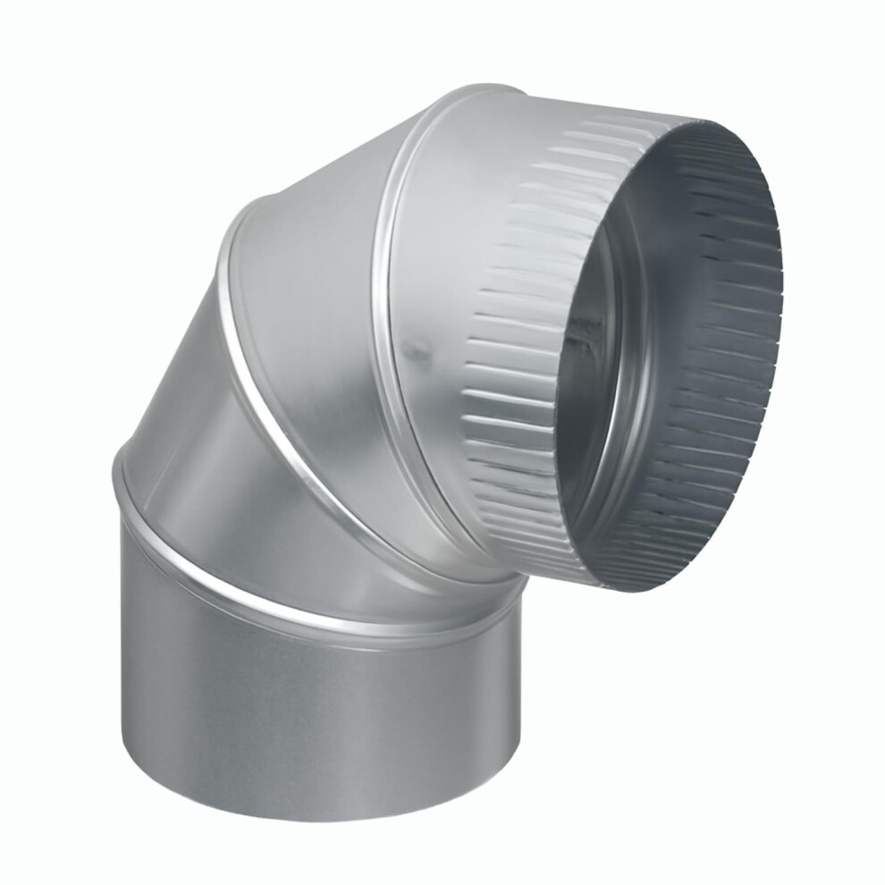 12 Inch Adjustable 90 Degree Galvanized Duct Elbow With Easy Fit Crimped End For Hvac 9113335710948
