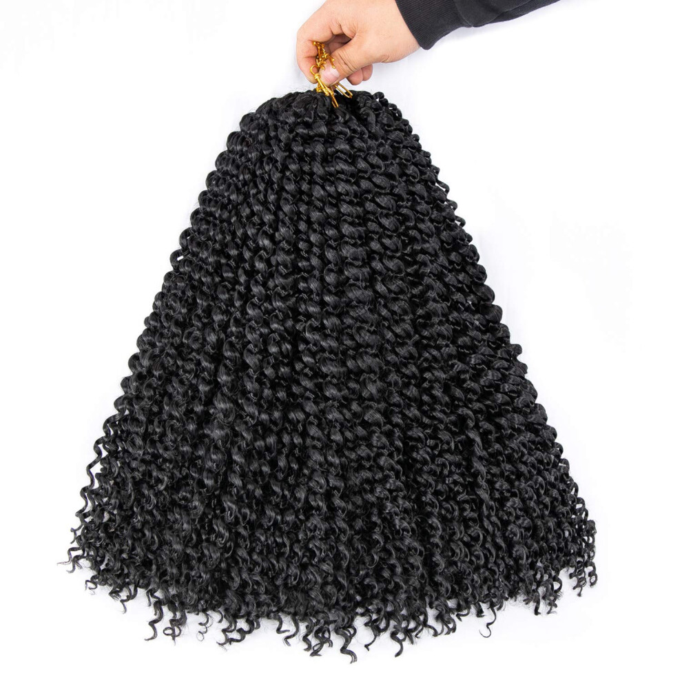 Water Wave Crochet Hair 18 Inch, Passion Twist Braids with Soft Natural Texture for Butterfly Locs
