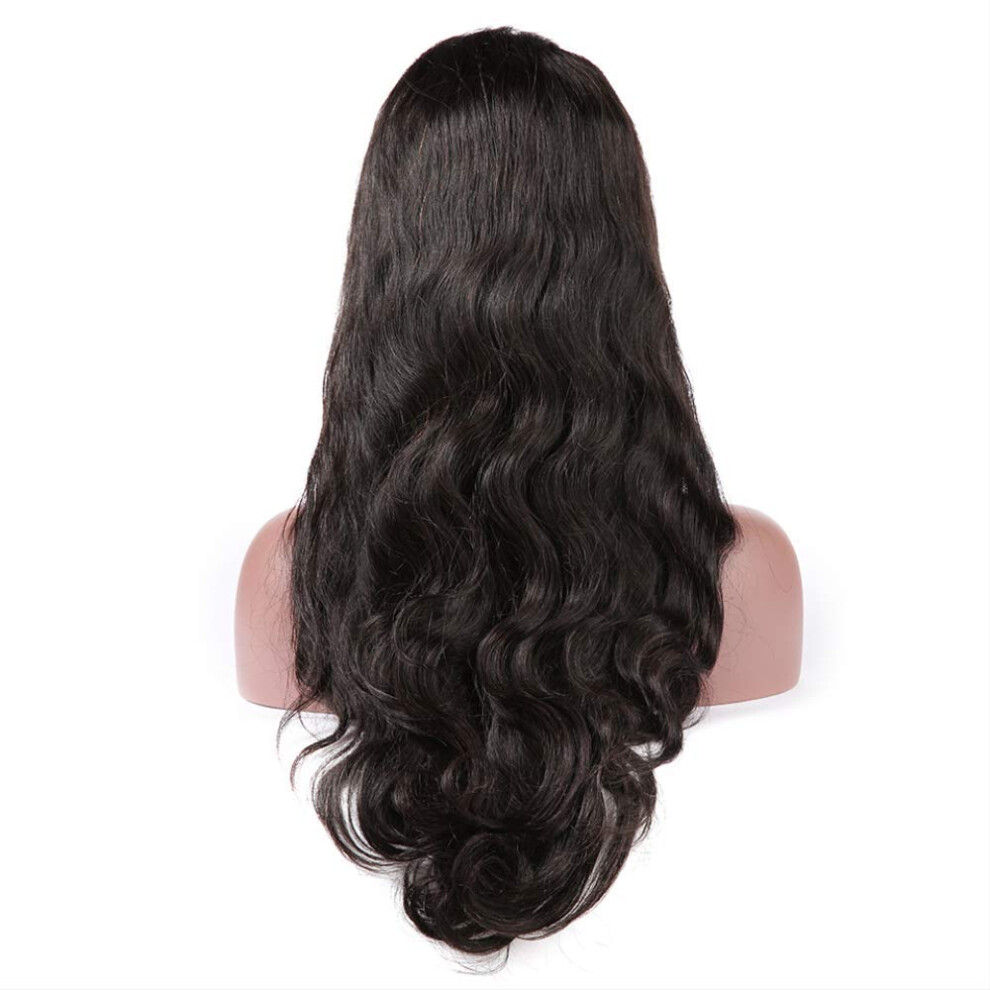 Unisex Lace Front Wig Heatresistant Long Wavy Synthetic Hair For Women Natural Wave 150 Density 12 Inch