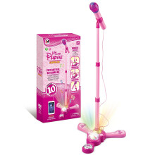 Kids Microphone with Stand,Karaoke Machine with Mic Stand,Flashing Stage Lights with Kids,Singing Toys for ,A Great Gift for
