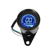 Universal Digital Motorcycle Speedometer and Tachometer Gauge 12V with Odometer Fuel Indicator Black