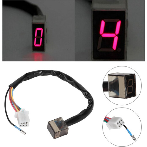 Motorcycle Gear Indicator LED Digital Display Universal Fit WeatherResistant Easy Install 2