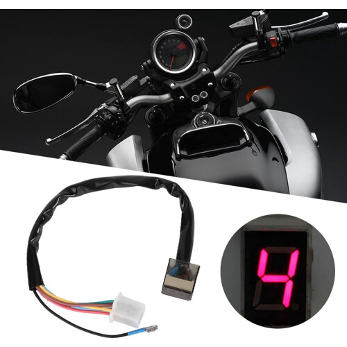 Motorcycle Gear Indicator LED Digital Display Universal Fit WeatherResistant Easy Install 1