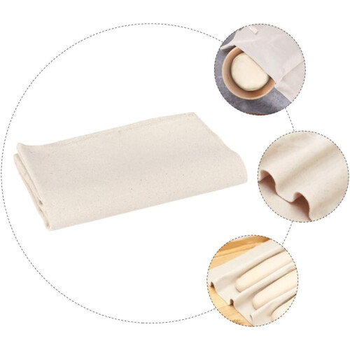 Large Cotton Bread Proofing Cloth Canvas Liner with AntiStick Surface for Artisan Bread Baking 1
