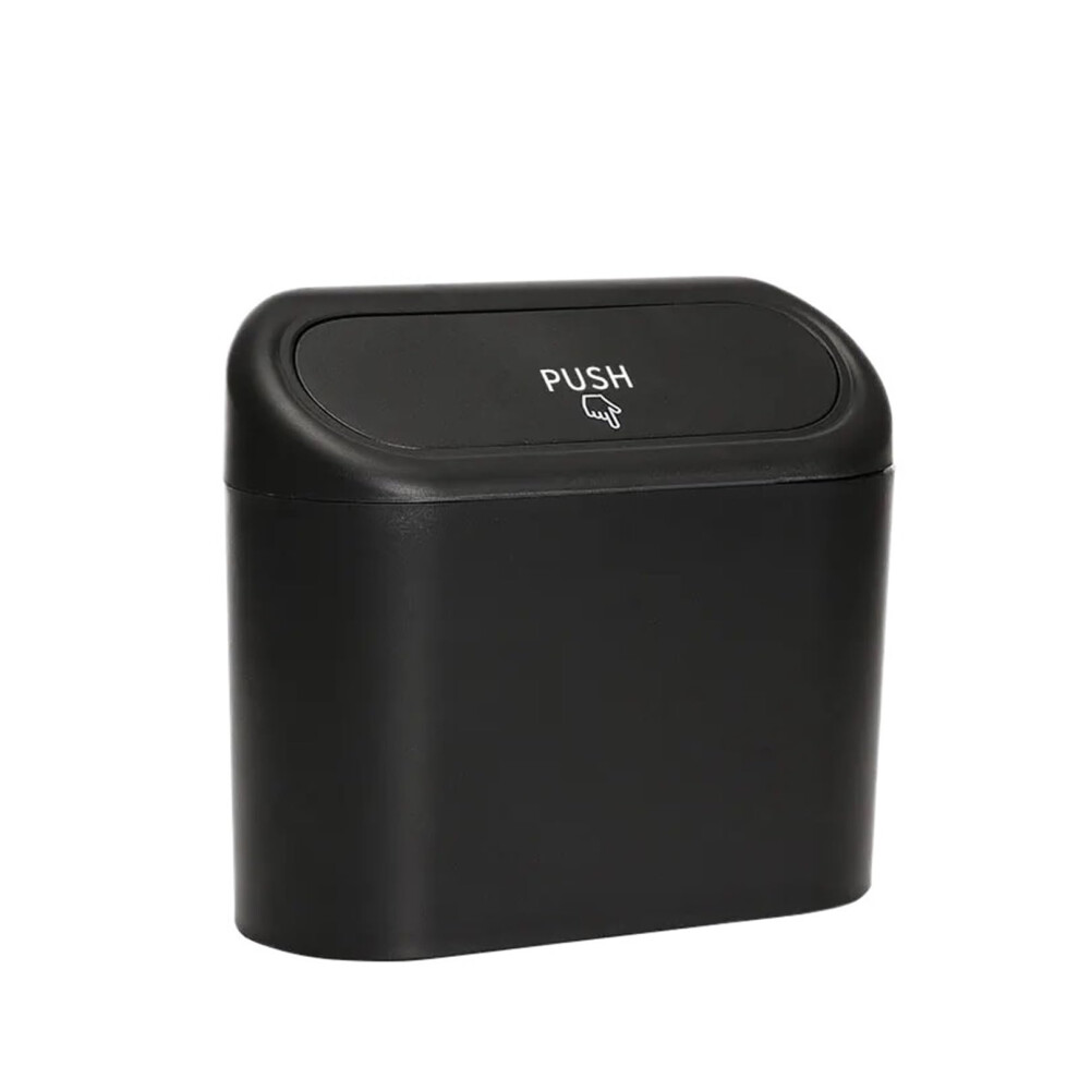 Car Trash Can With Odorblocking Lid, Leakproof Vehicle Garbage Bin, Compact 1Pc Black 9053599116226