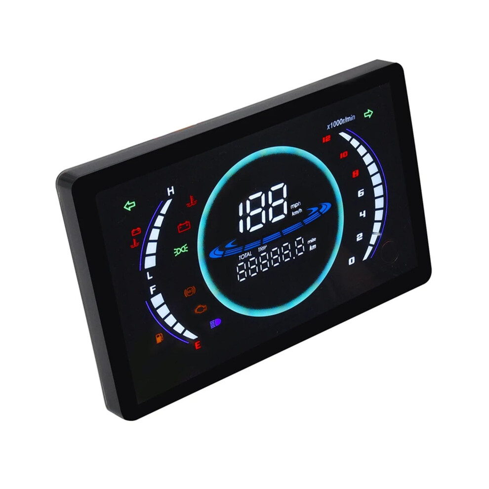 Motorcycle Digital Led Speedometer With Tachometer Odometer Gear And Temperature Display 12V Weatherproof 9053599116318