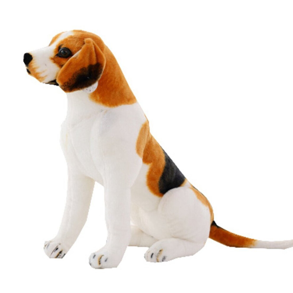 Large 20Inch Realistic Beagle Stuffed Animal Plush Toy with Lifelike Sitting Posture