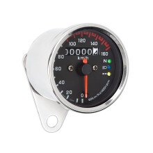 Vintage Style Stainless Steel Digital Motorcycle Speedometer and Tachometer with LED Backlight