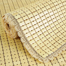 Bamboo Cooling Mat 90x90cm with Bamboo Surface, Foldable Breathable Summer Mattress Topper