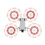 Red Replacement Blades with Noise Reduction for Stable Smooth Flight for DJI Mini 4 Pro 3