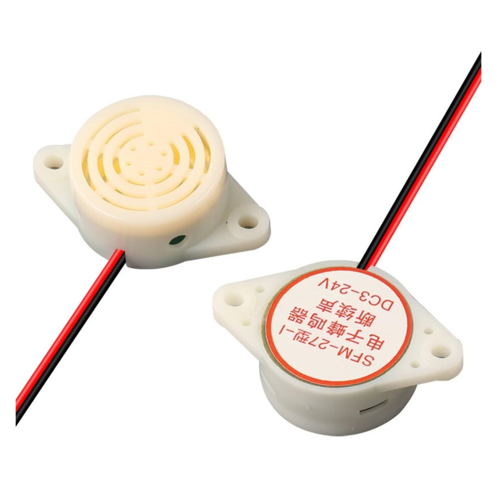 Decibel Buzzer Alarm 12V Dc324v Continuous Sound White Security Alert Sfm27 9070919938108