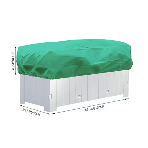 3 piezas de cubierta verde rectangular de protección para plantas 150x40x45 cm 1