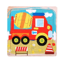 Wooden Cartoon Vehicle Jigsaw Puzzle Board for Kids – Educational Wooden Puzzle Toy with Durable Build