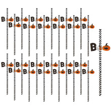 Halloween Paper Straws 24 Pack Biodegradable Pumpkin and Alphabet Design for Halloween Parties