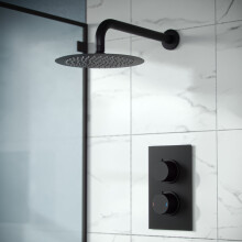 Concealed Thermostatic Rainfall Shower Set Black