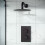 NES Home Concealed Thermostatic Rainfall Shower Set Black 3