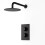 NES Home Concealed Thermostatic Rainfall Shower Set Black 13
