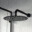 NES Home Concealed Thermostatic Rainfall Shower Set Black 7