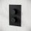 NES Home Concealed Thermostatic Rainfall Shower Set Black 11