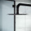 NES Home Concealed Thermostatic Rainfall Shower Set Black 5