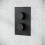 NES Home Concealed Thermostatic Rainfall Shower Set Black 6
