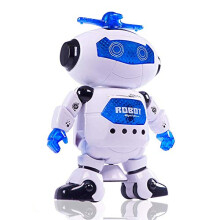 Dancing Robot Toy with Music and Colorful Lights, 360 Spinning Electronic Walking Robot for Kids