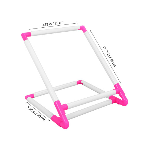 PVC Cross Stitch Frame Holder with Stable Stitching Surface and Adjustable Tabletop Embroidery Stand 1