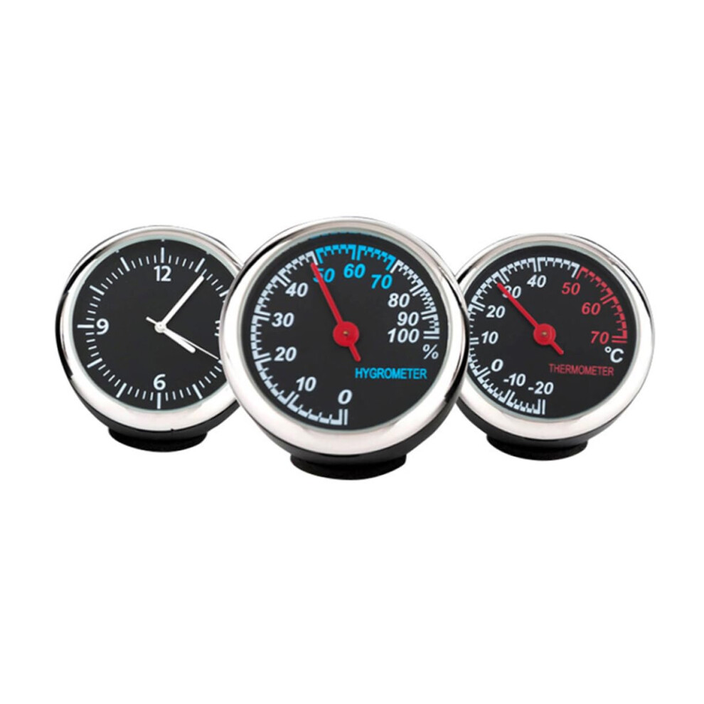 Luminous Car Dashboard Clock And Thermometer With Hygrometer Waterproof Easy Install 9455672790635