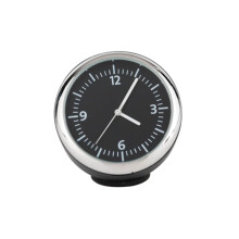 Luminous Car Dashboard Clock with Thermometer and Hygrometer, Adhesive Mount for Vehicle Interior