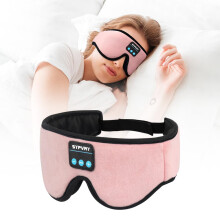 Bluetooth Sleep Mask Wireless Sleep Headphones 3D Eye Mask for Side Sleepers Travel Pink