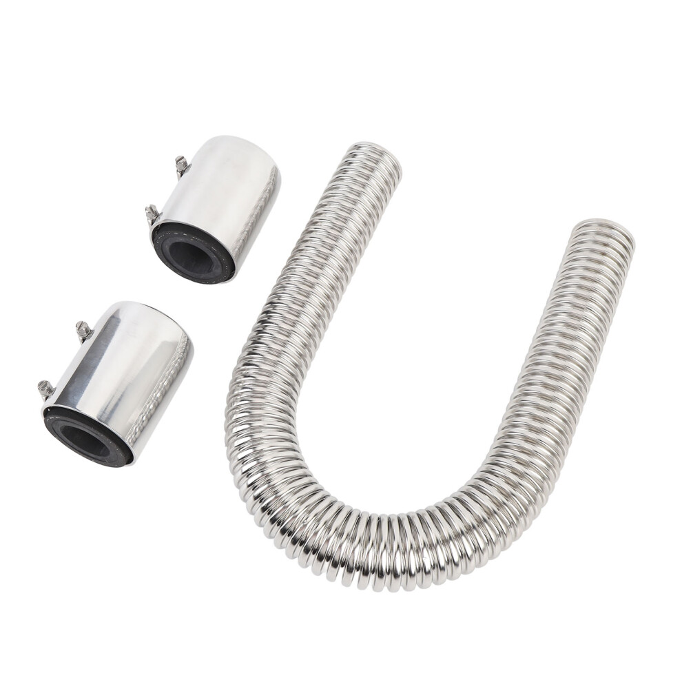 24In Stainless Steel Radiator Coolant Hose Kit, Adjustable, Silver 7901383348235