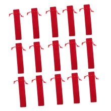 20pcs Velvet Drawstring Pencil Case Pen Pouch with Thick Protection and Classic Business Design