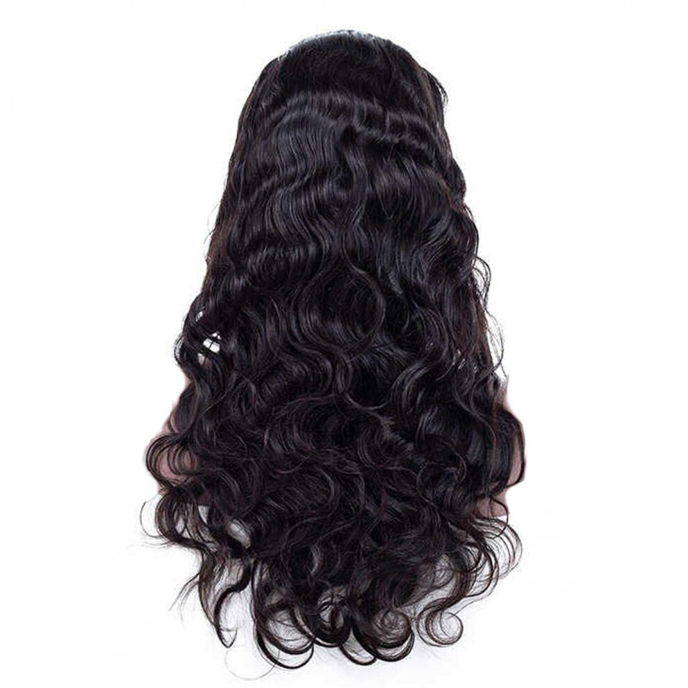 Unisex Peruvian Curly Human Hair Wig 16 Inch Glueless Lace Front With Natural Hairline For Women
