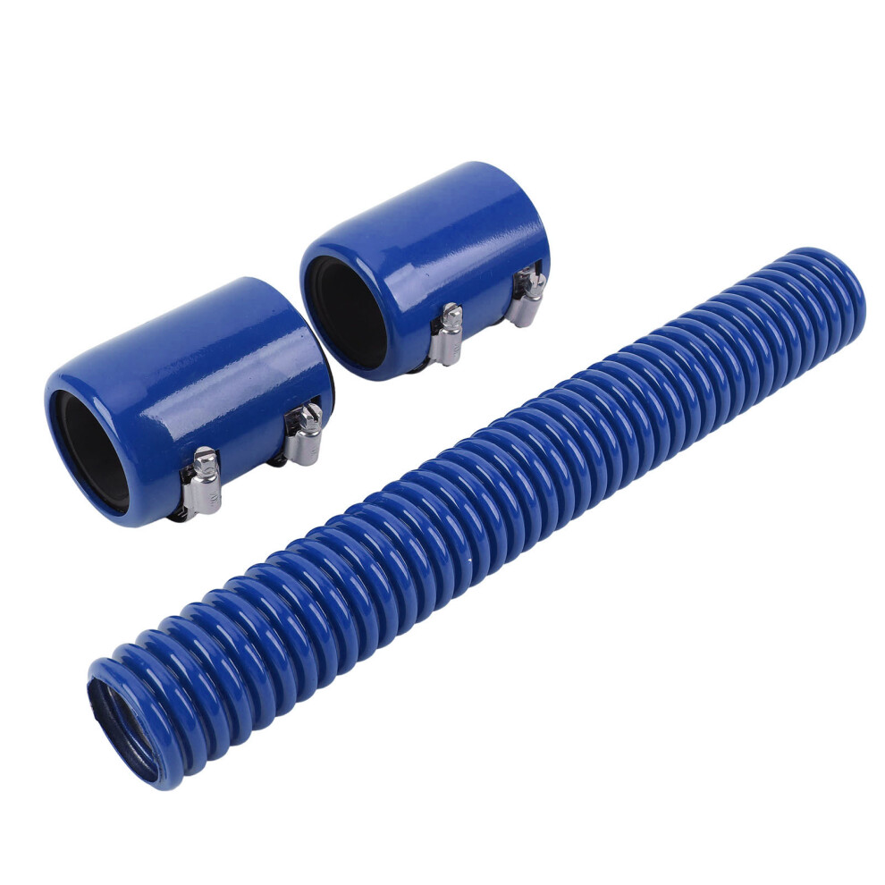 12In Stainless Steel Coolant Radiator Hose Kit For 1-3/4In, 1-1/2In & 1-1/4In Hoses Blue 7601383370037
