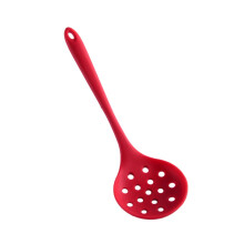 Silicone Slotted Spoon Long Handle Heat Resistant Nonstick Kitchen Skimmer for Cooking and Serving