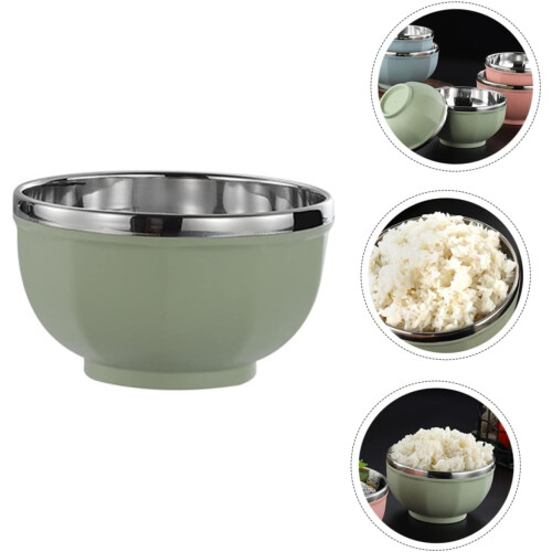 Stainless Steel Serving Bowl for Rice Noodle Soup, RustResistant, Stackable, Easy to Clean 2