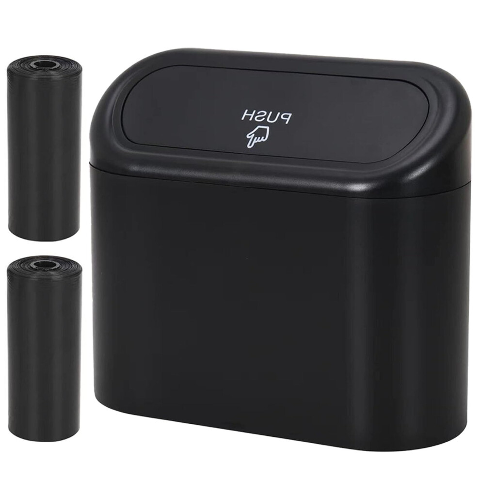 Car Trash Can With Lid, Small Leakproof Garbage Bin, Compact Spacesaving For Vehicle Home Office 9053599119142