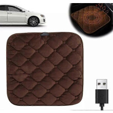 (Coffee color usb switch)Portable Heated Seat Cushion,Car Seat Cover for Winter Driving Heated Seat Cover