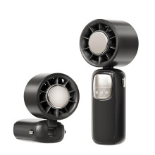 Rechargeable Handheld Fan Portables Small Fan Regulable Handheld Fan for Travel Camping Black