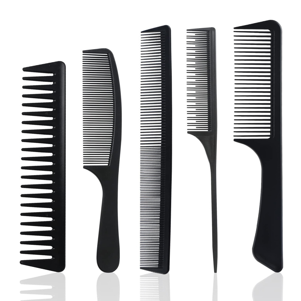 Mens Hair Comb Set for Styling and Grooming, HeatResistant Barber Combs for All Hair Types