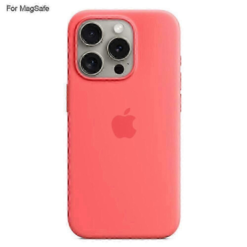(Deep Pink) For iPhone 14 Pro MagSafe Compatible Shockproof Liquid Silicone Protective Case with Enhanced Grip and Drop Protection