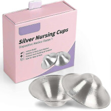 1-3boxes 925 Pure Silver Nipple Shields, Silver Cups for Breastfeeding, Breast Shields for Nursing Newborns, Essentials Nipple Guards (1PAIR/box)