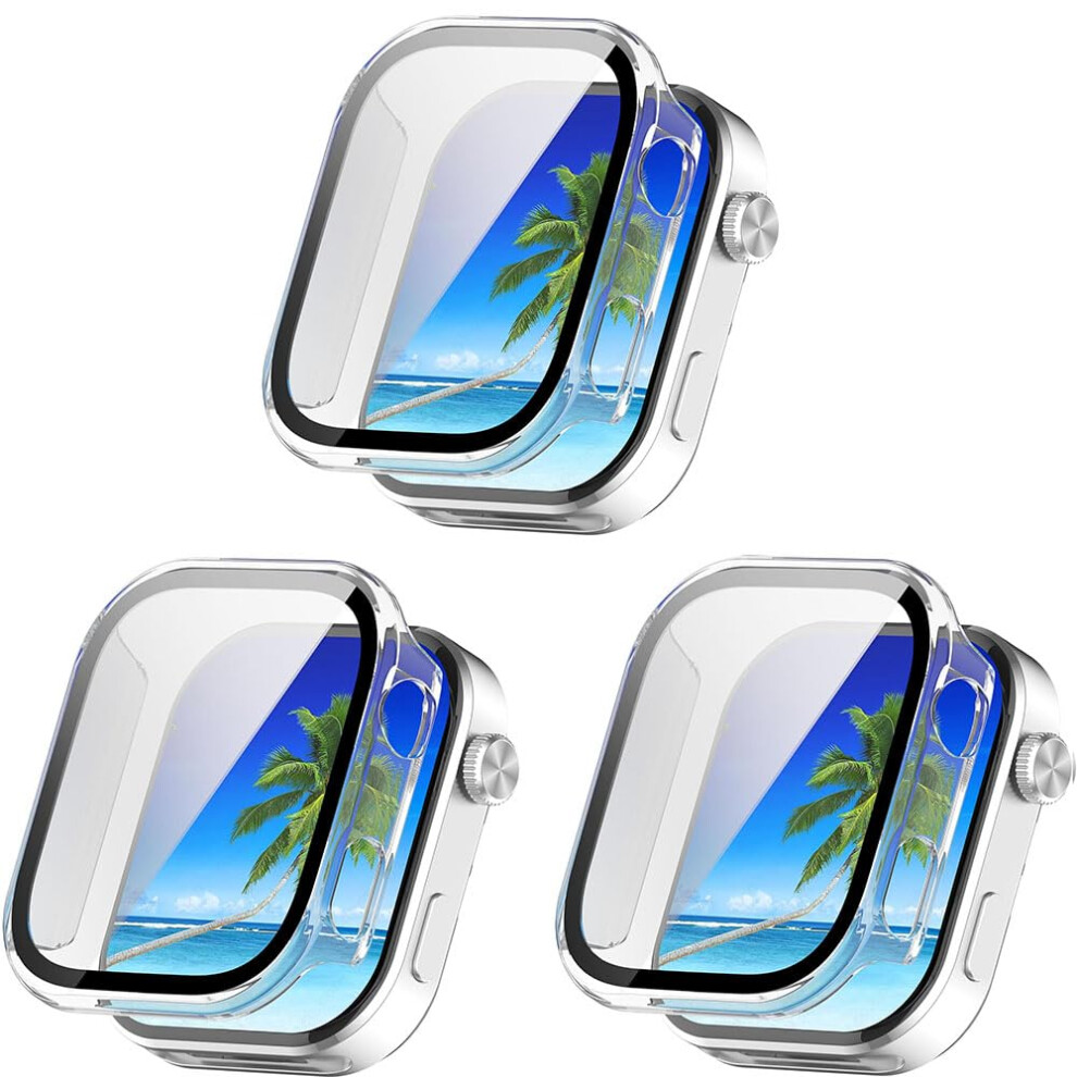 3 Pack Hard Protective Case With Builtin Screen Protector, Shockproof Antiscratch Bumper Clear For Redmi Watch 6 9455672792523