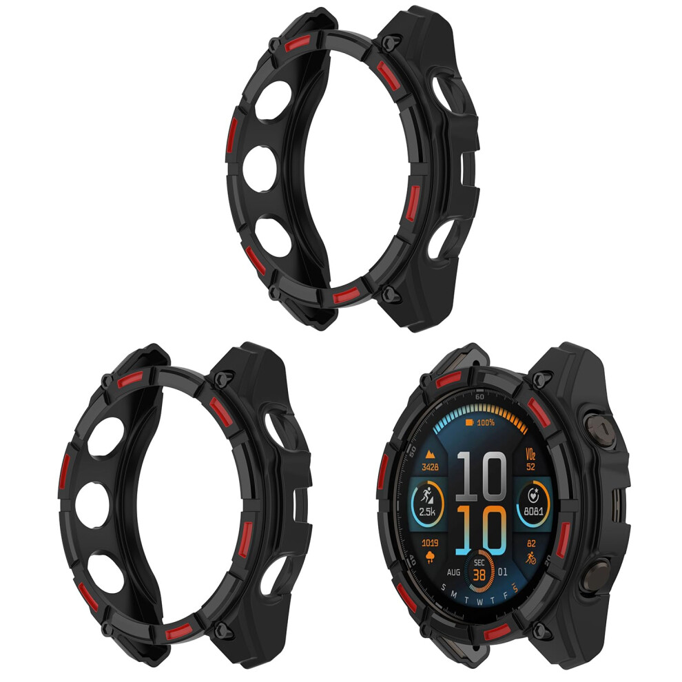 Case 3 Pack 51Mm Solar Tpu Cover With Full Screen Protection Scratch Resistant For Garmin Tactix 8 9070919942808