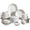 Ceramic Dinnerware Set Soup Pot Microwave Dishwasher Safe Scratch Resistant Solid Color 3